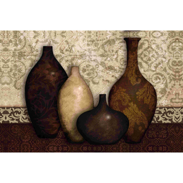 Winston Porter Vase Setting Red Wrapped Canvas Graphic Art Wayfair